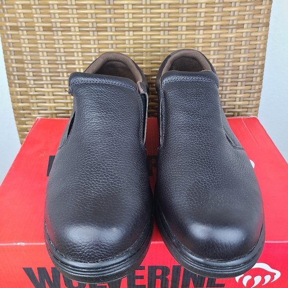 Wolverine Shoes Loafers Slip-On Brown Leather Steel Toe Men's Size 11 - Picture 9 of 12